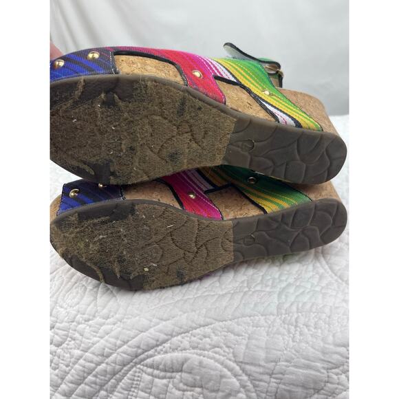 Volatile Womens 7 Multicolored Picadillo Wedge Serape Slingback Summer Sandal - Picture 11 of 12